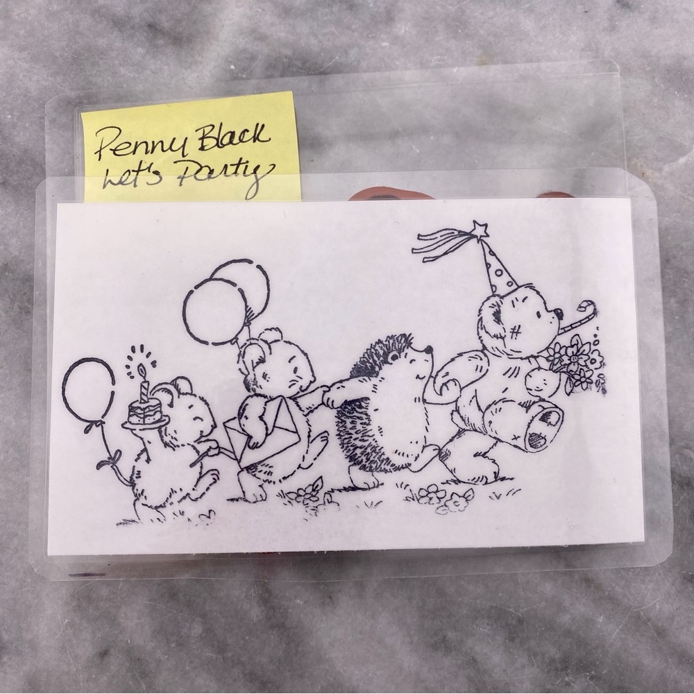 « Let’s Party » Cling Rubber Stamp by Penny Black